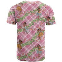 Lokelani Pink Palaka Hula Girls Seamless Hawaii Aloha T Shirt - Polynesian Pride