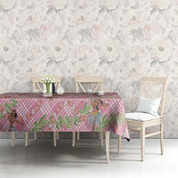 Lokelani Pink Palaka Hula Girls Seamless Hawaii Aloha Tablecloth - Polynesian Pride