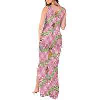 Lokelani Pink Palaka Hula Girls Seamless Hawaii Aloha Tank Maxi Dress - Polynesian Pride