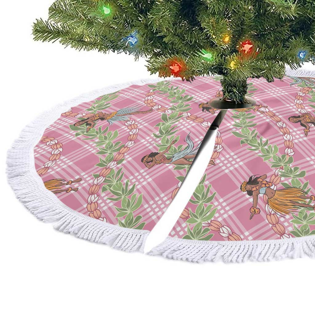 Lokelani Pink Palaka Hula Girls Seamless Hawaii Aloha Tree Skirt - Polynesian Pride