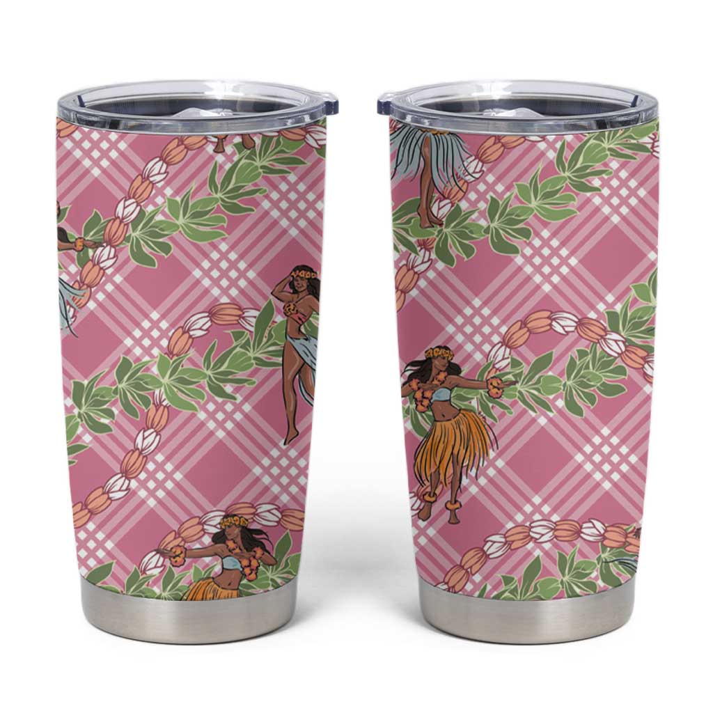 Lokelani Pink Palaka Hula Girls Seamless Hawaii Aloha Tumbler Cup LT7 Pink - Polynesian Pride