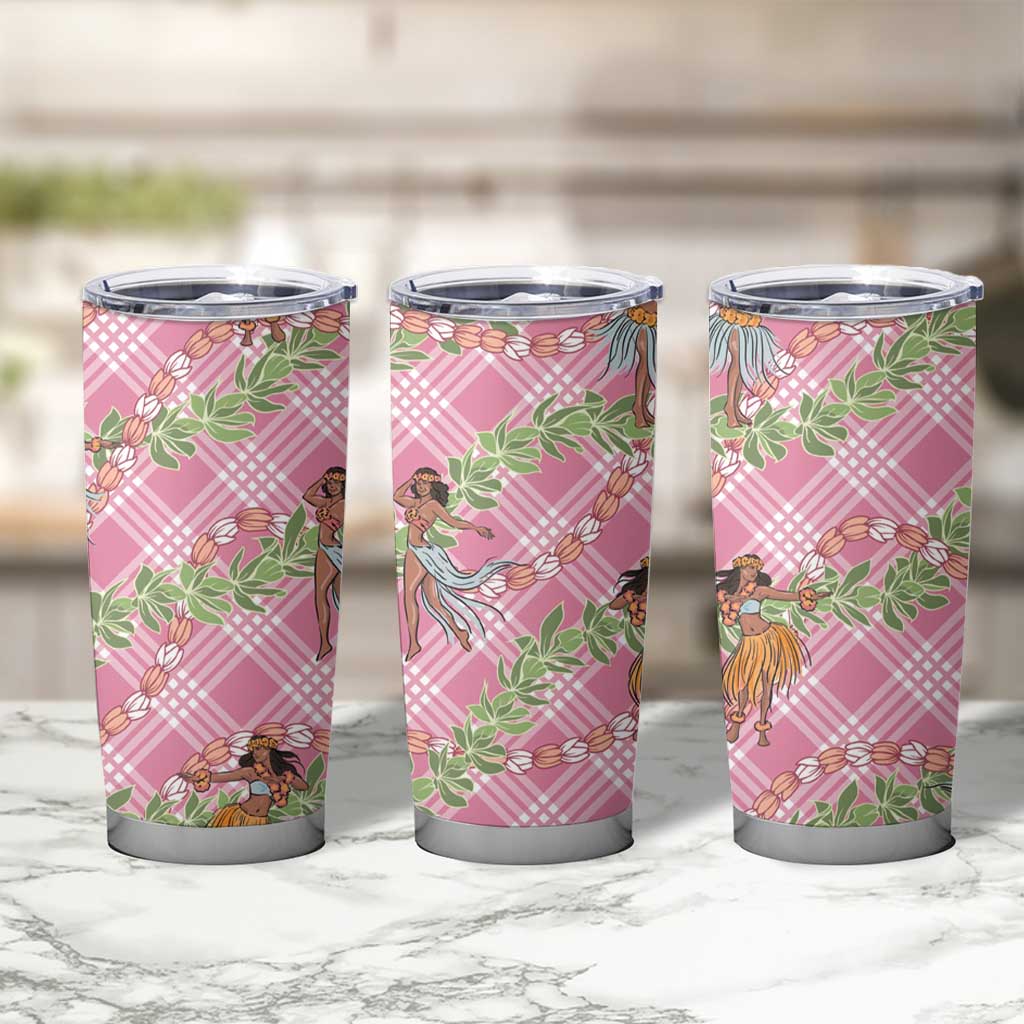 Lokelani Pink Palaka Hula Girls Seamless Hawaii Aloha Tumbler Cup LT7 - Polynesian Pride