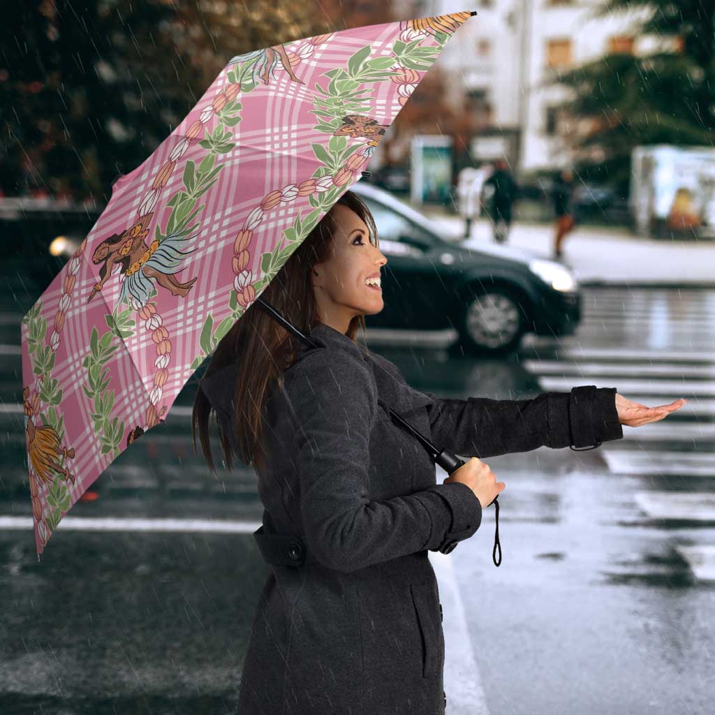 Lokelani Pink Palaka Hula Girls Seamless Hawaii Aloha Umbrella - Polynesian Pride