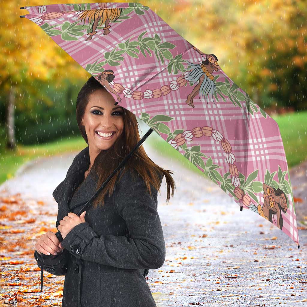 Lokelani Pink Palaka Hula Girls Seamless Hawaii Aloha Umbrella - Polynesian Pride