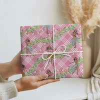 Lokelani Pink Palaka Hula Girls Seamless Hawaii Aloha Wrapping Paper LT7 - Polynesian Pride