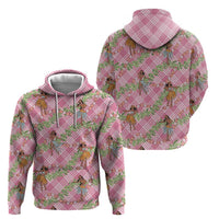 Lokelani Pink Palaka Hula Girls Seamless Hawaii Aloha Zip Hoodie LT7 - Polynesian Pride