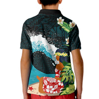 Tahiti Ia Orana Kid Polo Shirt Tahitian Vahine LT7 - Polynesian Pride