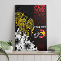 Personalized Papua New Guinea 50th Independence Anniversary Canvas Wall Art Oro Tapa Mix Plumeria LT7 - Polynesian Pride