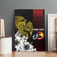 Personalized Papua New Guinea 50th Independence Anniversary Canvas Wall Art Oro Tapa Mix Plumeria LT7 - Polynesian Pride