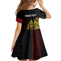 Personalized Papua New Guinea 50th Independence Anniversary Family Matching Off Shoulder Short Dress and Hawaiian Shirt Oro Tapa Mix Plumeria LT7 - Polynesian Pride