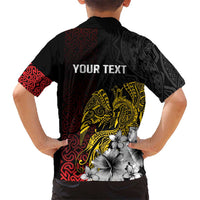 Personalized Papua New Guinea 50th Independence Anniversary Kid Hawaiian Shirt Oro Tapa Mix Plumeria LT7 - Polynesian Pride