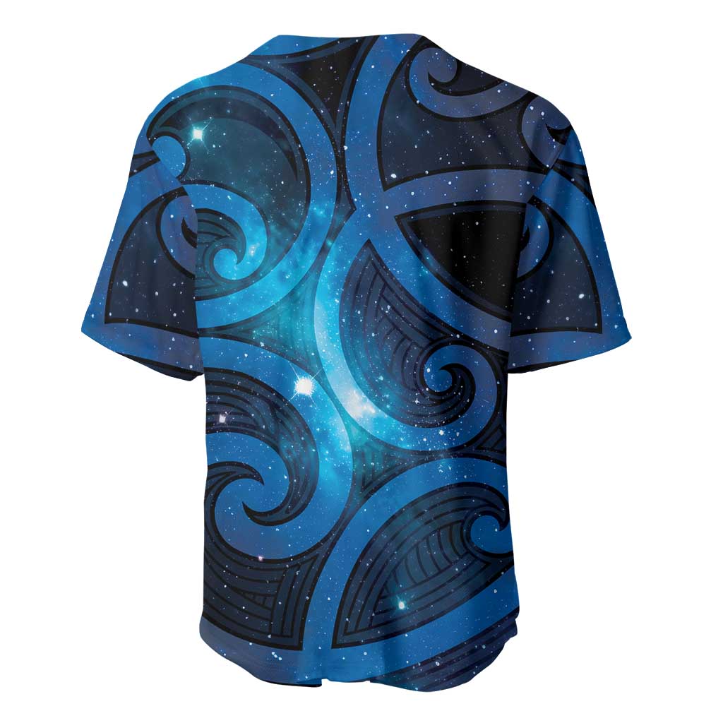 New Zealand Maori Matariki Baseball Jersey Galaxy Kowhaiwhai LT7 - Polynesian Pride