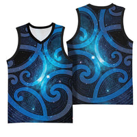 New Zealand Maori Matariki Basketball Jersey Galaxy Kowhaiwhai LT7 - Polynesian Pride