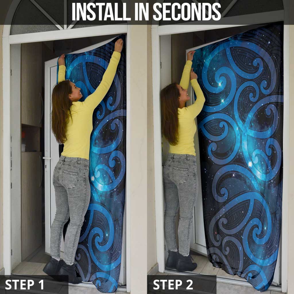 New Zealand Maori Matariki Door Cover Galaxy Kowhaiwhai LT7 - Polynesian Pride