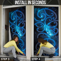 New Zealand Maori Matariki Door Cover Galaxy Kowhaiwhai LT7 - Polynesian Pride