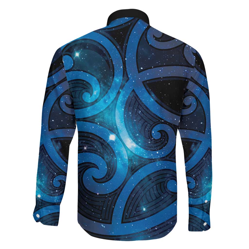 New Zealand Maori Matariki Family Matching Short Sleeve Bodycon Dress and Hawaiian Shirt Galaxy Kowhaiwhai LT7 - Polynesian Pride