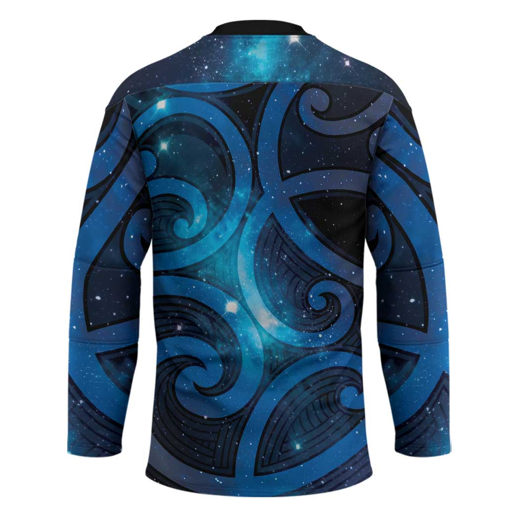 New Zealand Maori Matariki Hockey Jersey Galaxy Kowhaiwhai LT7 - Polynesian Pride