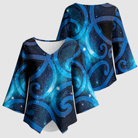 New Zealand Maori Matariki Kimono Sleeve Blouse Galaxy Kowhaiwhai LT7 - Polynesian Pride