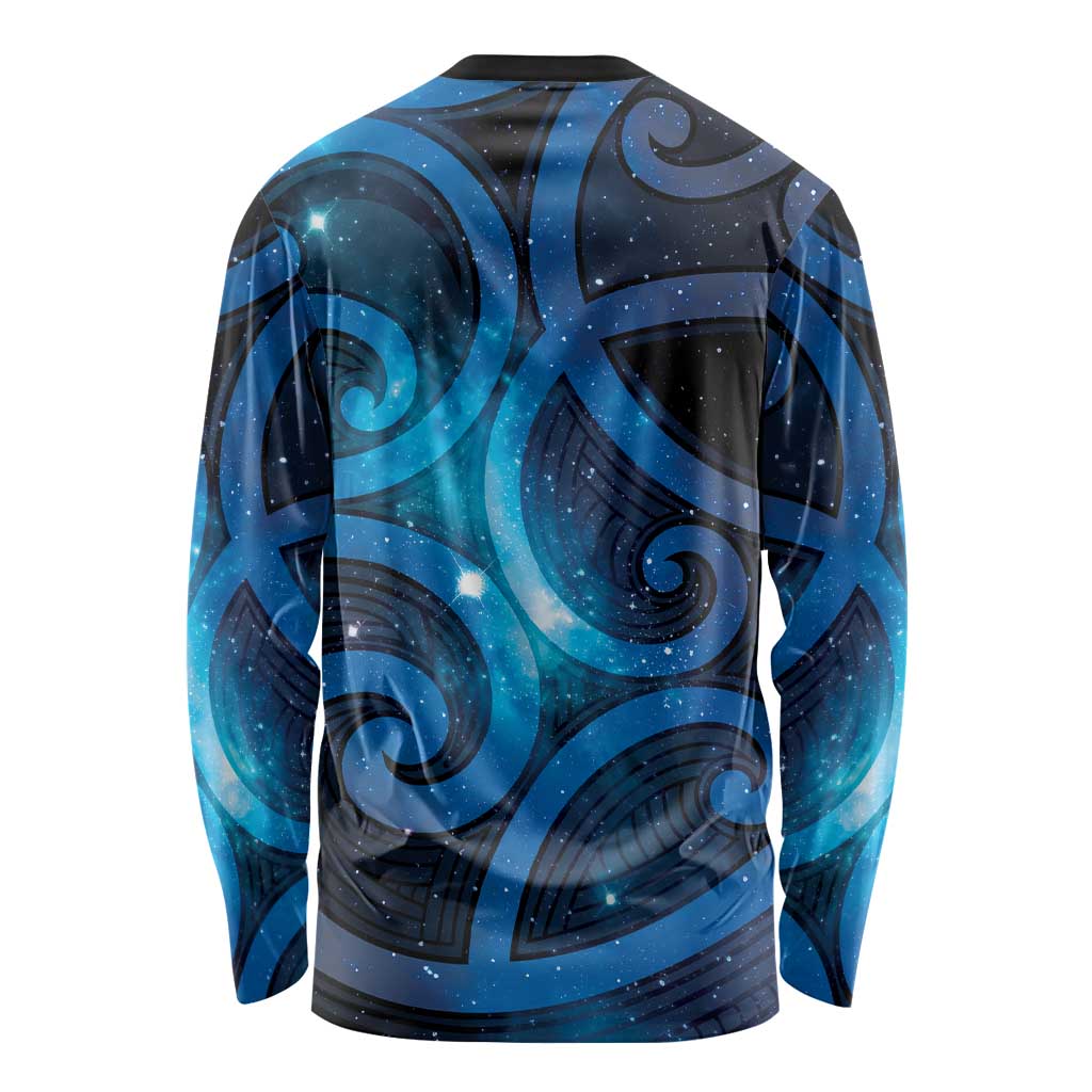 New Zealand Maori Matariki Long Sleeve Shirt Galaxy Kowhaiwhai LT7 - Polynesian Pride