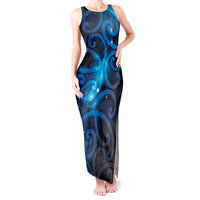 New Zealand Maori Matariki Tank Maxi Dress Galaxy Kowhaiwhai