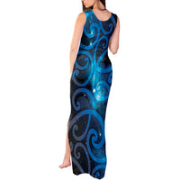 New Zealand Maori Matariki Tank Maxi Dress Galaxy Kowhaiwhai