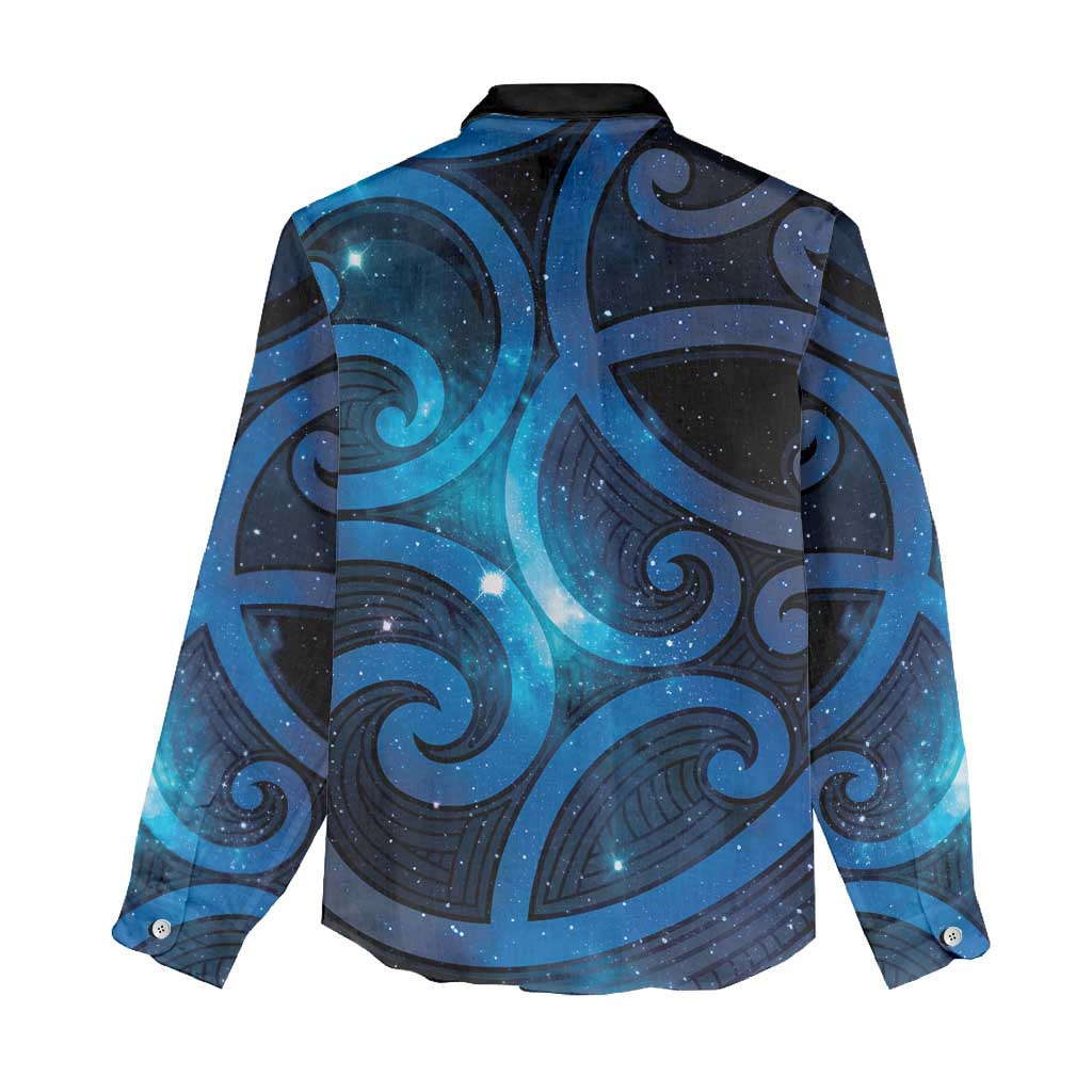 New Zealand Maori Matariki Women Casual Shirt Galaxy Kowhaiwhai