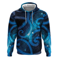 New Zealand Maori Matariki Zip Hoodie Galaxy Kowhaiwhai LT7 Pullover Hoodie Galaxy - Polynesian Pride