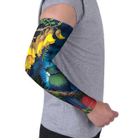 Tui Bird New Zealand Starry Sky Arm Sleeves Maori Koru LT7 - Polynesian Pride