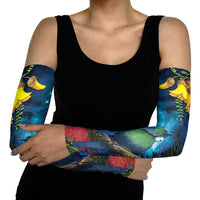Tui Bird New Zealand Starry Sky Arm Sleeves Maori Koru LT7 - Polynesian Pride