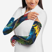Tui Bird New Zealand Starry Sky Arm Sleeves Maori Koru LT7 - Polynesian Pride