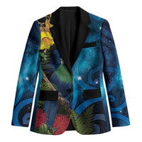 Tui Bird New Zealand Starry Sky Blazer Maori Koru