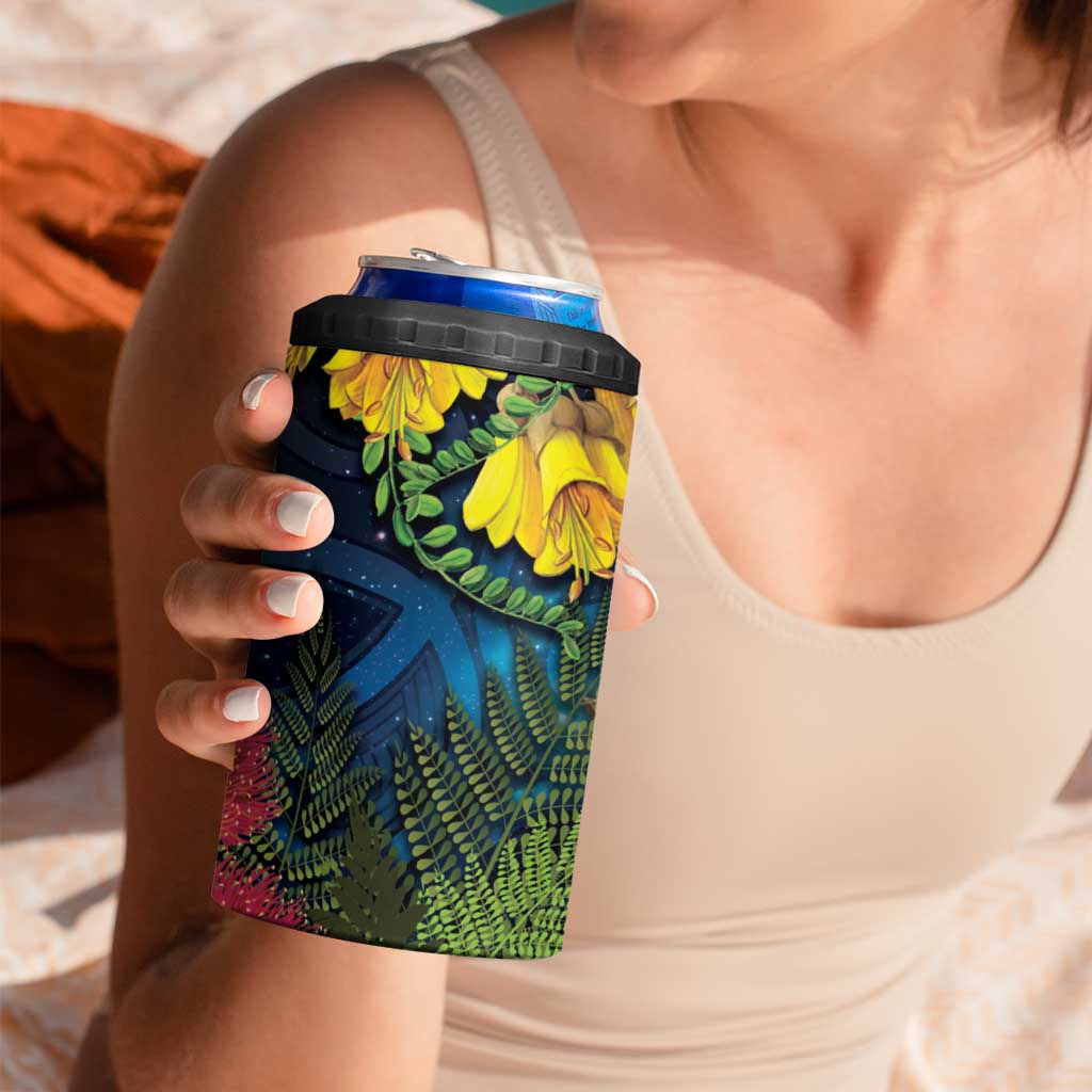 Tui Bird New Zealand Starry Sky 4 in 1 Can Cooler Tumbler Maori Koru LT7 - Polynesian Pride