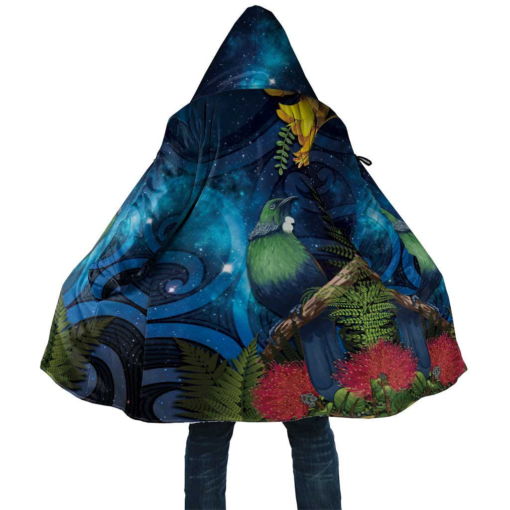 Tui Bird New Zealand Starry Sky Cloak Maori Koru