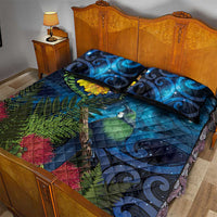 Tui Bird New Zealand Starry Sky Quilt Bed Set Maori Koru