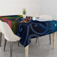 Tui Bird New Zealand Starry Sky Tablecloth Maori Koru LT7 - Polynesian Pride