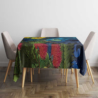 Tui Bird New Zealand Starry Sky Tablecloth Maori Koru LT7 - Polynesian Pride