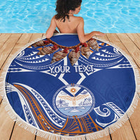 Yokwe Marshall Islands Personalized Beach Blanket Jemenei Day - Seashell Necklace LT7 - Polynesian Pride