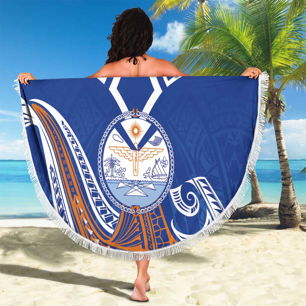 Yokwe Marshall Islands Personalized Beach Blanket Jemenei Day - Seashell Necklace LT7 - Polynesian Pride
