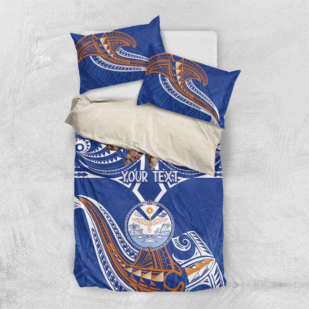Yokwe Marshall Islands Personalized Bedding Set Jemenei Day - Seashell Necklace LT7 US Twin 172cm x 218cm Blue - Polynesian Pride
