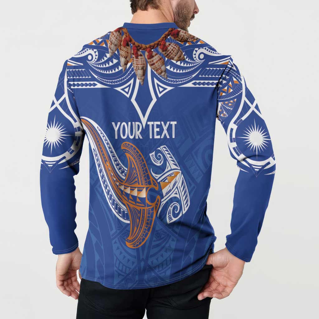 Yokwe Marshall Islands Personalized Button Sweatshirt Jemenei Day - Seashell Necklace