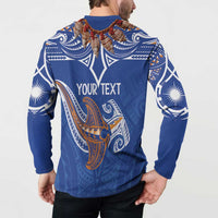 Yokwe Marshall Islands Personalized Button Sweatshirt Jemenei Day - Seashell Necklace