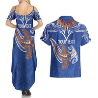 Yokwe Marshall Islands Personalized Couples Matching Summer Maxi Dress and Hawaiian Shirt Jemenei Day - Seashell Necklace LT7 - Polynesian Pride