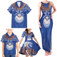 Yokwe Marshall Islands Personalized Family Matching Tank Maxi Dress and Hawaiian Shirt Jemenei Day - Seashell Necklace LT7 - Polynesian Pride
