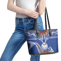 Yokwe Marshall Islands Personalized Leather Tote Bag Jemenei Day - Seashell Necklace LT7 - Polynesian Pride