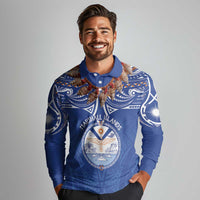 Yokwe Marshall Islands Personalized Long Sleeve Polo Shirt Jemenei Day - Seashell Necklace