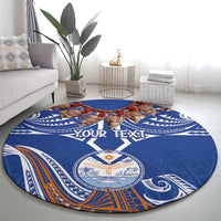Yokwe Marshall Islands Personalized Round Carpet Jemenei Day - Seashell Necklace LT7 - Polynesian Pride