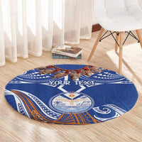 Yokwe Marshall Islands Personalized Round Carpet Jemenei Day - Seashell Necklace LT7 - Polynesian Pride