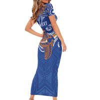 Yokwe Marshall Islands Personalized Short Sleeve Bodycon Dress Jemenei Day - Seashell Necklace LT7 - Polynesian Pride