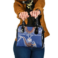 Yokwe Marshall Islands Personalized Shoulder Handbag Jemenei Day - Seashell Necklace LT7 One Size Blue - Polynesian Pride