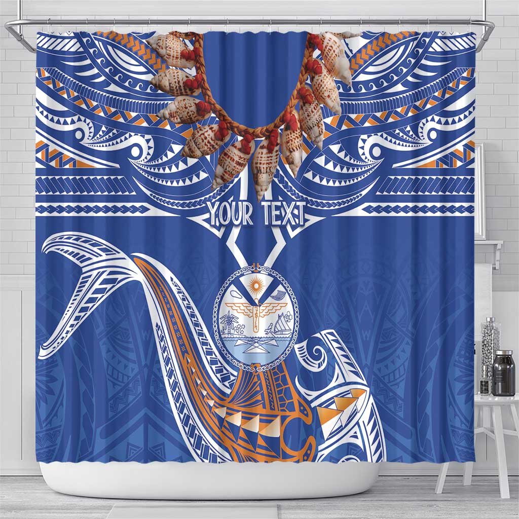 Yokwe Marshall Islands Personalized Shower Curtain Jemenei Day - Seashell Necklace LT7 - Polynesian Pride